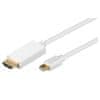 Goobay Mini DisplayPort (M) na HDMI (M) 1.2 4K 30Hz 2m pozlačen bel kabel