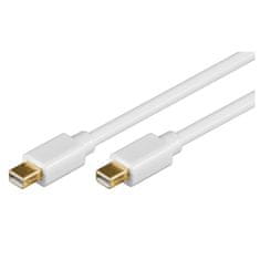 Goobay Mini DisplayPort (M) 1.2 2m pozlačen bel kabel