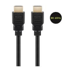 Goobay Ultra High Speed HDMI (M/M) 2.1 8K 60Hz 0,5m z Ethernet pozlačen črn kabel