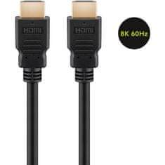 Goobay Ultra High Speed HDMI (M/M) 2.1 8K 60Hz 3m z Ethernet pozlačen črn kabel