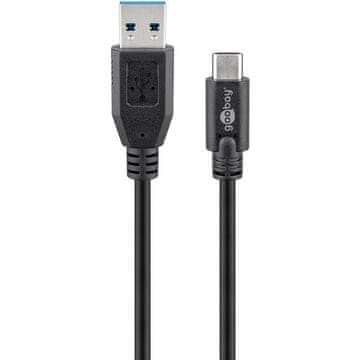 Goobay USB-C na USB-A 3.0 0,5m 15W sync polnilni kabel