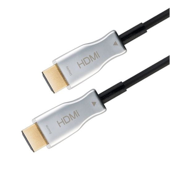 Goobay Optical Hybrid High Speed HDMI (M/M) 2.0 4K 60Hz 20m z Ethernet AOC pozlačen črn kabel