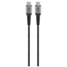Goobay USB-C na USB-C 1m 60W črni napajalni in sync kabel
