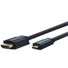 No Name CLICKTRONIC High Speed HDMI (M) na micro HDMI (M) 1.4 4K 30Hz 2m z Ethernet pozlačen črn kabel