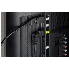 Goobay High Speed HDMI (M/M) 2.0 4K 60Hz 2m 360° vrtljiv z Ethernet pozlačen črn kabel