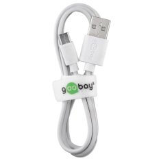 Goobay USB-A 2.0 na microUSB (Type B) 2m bel prenos podatkov polnilni kabel