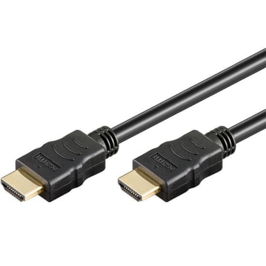 Goobay High Speed HDMI (M/M) 2.0 4K 60Hz 0,5m z Ethernet pozlačen črn kabel