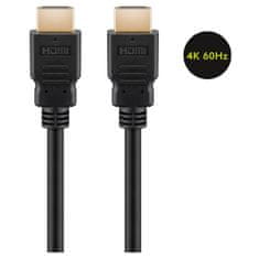 Goobay High Speed HDMI (M/M) 2.0 4K 60Hz 2m z Ethernet pozlačen črn kabel