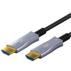 Goobay Optical Hybrid Ultra High Speed HDMI (M/M) 2.1 8K 60Hz 30m z Ethernet AOC pozlačen črn kabel