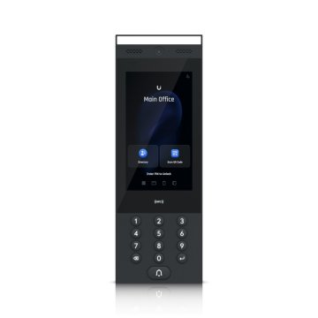 Ubiquiti UniFi Access Intercom - Domofon, kamera 2 Mpx, dvosmerni zvok, 7" zaslon na dotik, IP65, črna