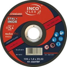 Incoflex Rezalna plošča 125×1,0×22,23 za jeklo/inox