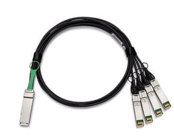 DELL Networking Cable 40GbE (QSFP+) to 4 x 10GbE SFP+ Passive Copper Breakout Cable 3 Meters Customer Install