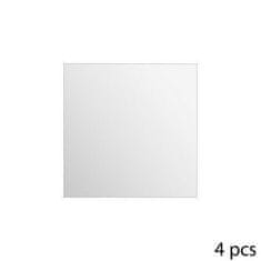 5Five® Komplet 4 ogledal 20x20 cm, SAMOLEPILA