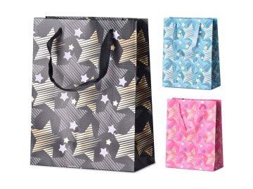 Darilna vrečka 180X230 mm z motivom zvezde mix