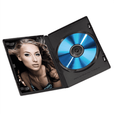 Hama DVD ovitek za 1 DVD, s folijo, črn, 5 kosov