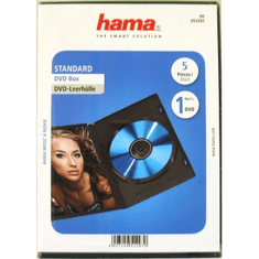 Hama DVD ovitek za 1 DVD, s folijo, črn, 5 kosov