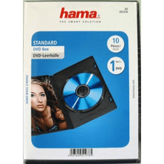 Hama DVD ovitek za 1 DVD, s folijo, črn, 10 kosov (cena je za en zavojček)