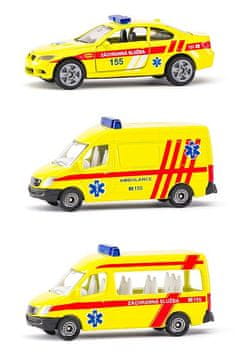 SIKU Ambulanca komplet 3 avtomobilov - češka različica