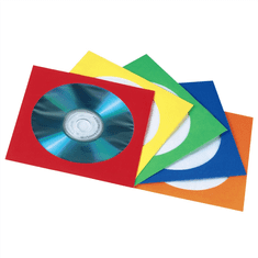 Hama papirnati ovitki za CD/DVD, barvni, pakiranje po 100 kosov (cena za paket)