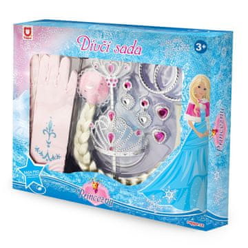 Rappa Komplet princese z rokavicami roza