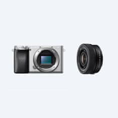 Sony ILCE6100 brezzrcalni digitalni fotoaparat + SELP1650II objektiv, srebrn
