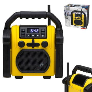 Adler Prenosni bluetooth digitalni LCD gradbeni radio