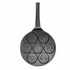 Dexxer Ponev za peko palačink in jajc 26cm živali s NON-STICK premazom črna