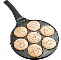 Dexxer Ponev za peko palačink in jajc 26cm živali s NON-STICK premazom črna