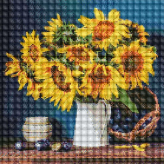 Rayher.	 Diamantni mozaik, Bright sunflowers, 40x40 cm