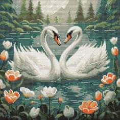 Rayher.	 Diamantni mozaik, Swan loyalty, 40x40 cm