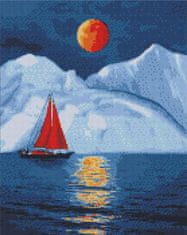 Rayher.	 Diamantni mozaik, Red sailboat, 40x50 cm
