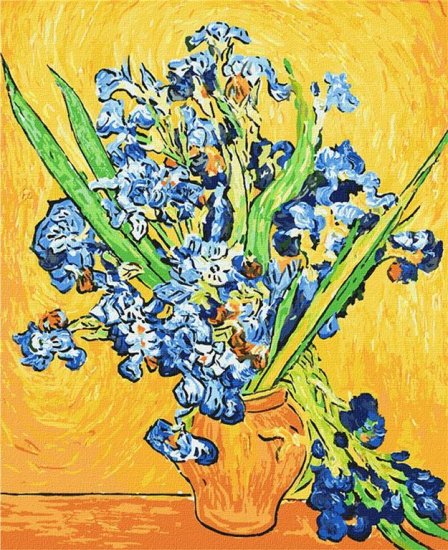 Rayher.	 Slikanje po številkah, Irises in a vase, 40x50 cm