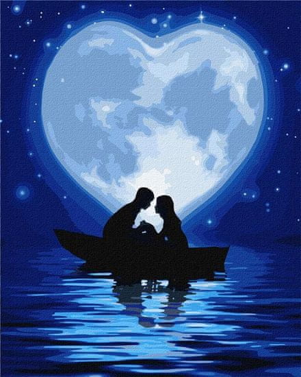Rayher.	 Slikanje po številkah, A kiss under the moon, 40x50 cm