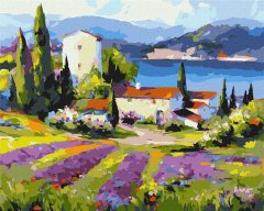 Rayher.	 Slikanje po številkah, A town by the sea, 40x50 cm