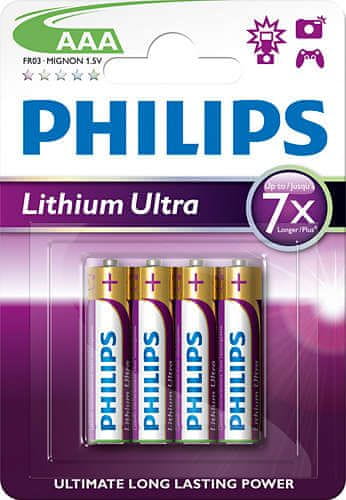 Philips Ultra litijeve baterije AAA - 4 kosi