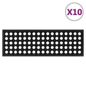 Vidaxl Podloge za stopnice 10 kosov 25x75 cm guma