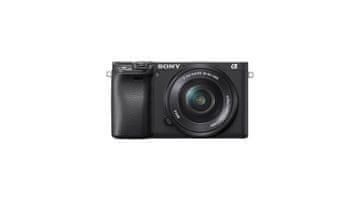 Sony ILCE6400 brezzrcalni digitalni fotoaparat + SELP1650II objektiv, črn