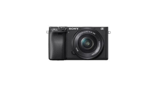 Sony ILCE6400 brezzrcalni digitalni fotoaparat + SELP1650II objektiv, črn