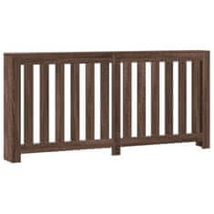 Vidaxl Pokrov za radiator rjav hrast 175x20x82 cm inženirski les