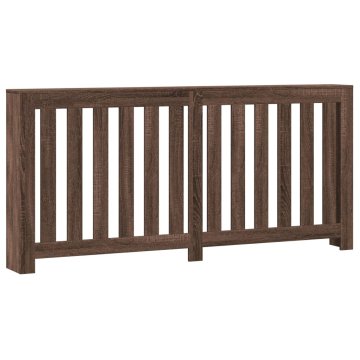 Vidaxl Pokrov za radiator rjav hrast 175x20x82 cm inženirski les