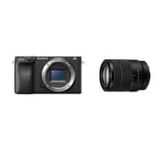 Sony ILCE6400 brezzrcalni digitalni fotoaparat + SEL18135 objektiv, črn