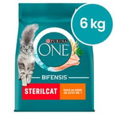 One hrana za odrasle mačke Sterilcat, piščanec s pšenico, 6 kg