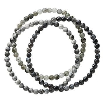 Evolution Group Komplet zapestnic iz perl iz mineralnih kamnov 43043.3 črna