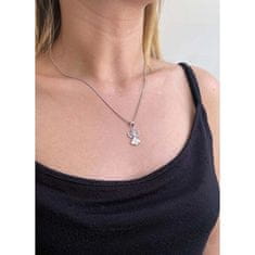Evolution Group Srebrna angelska ogrlica s kristali Swarovski 32077.1