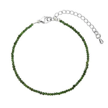 Evolution Group Zapestnica iz perl z zelenimi kamni 43055.3 zelena
