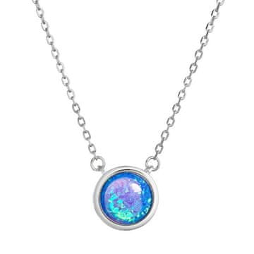 Evolution Group Ogrlica z modrim sintetičnim opalom 12065.3 modra