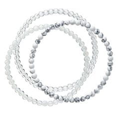 Evolution Group Eleganten komplet zapestnic iz perl 43043.3 bela