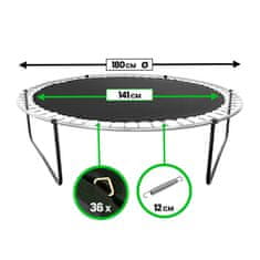 Aga Odbojna površina za trampolin 180 cm (36 zank)