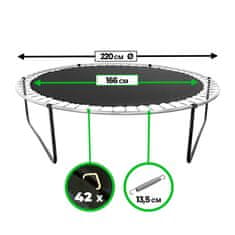 Aga Odbojna površina za trampolin 220 cm (42 očes)