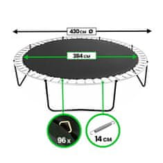 Aga Odbojna površina za trampolin 430 cm (96 zank)